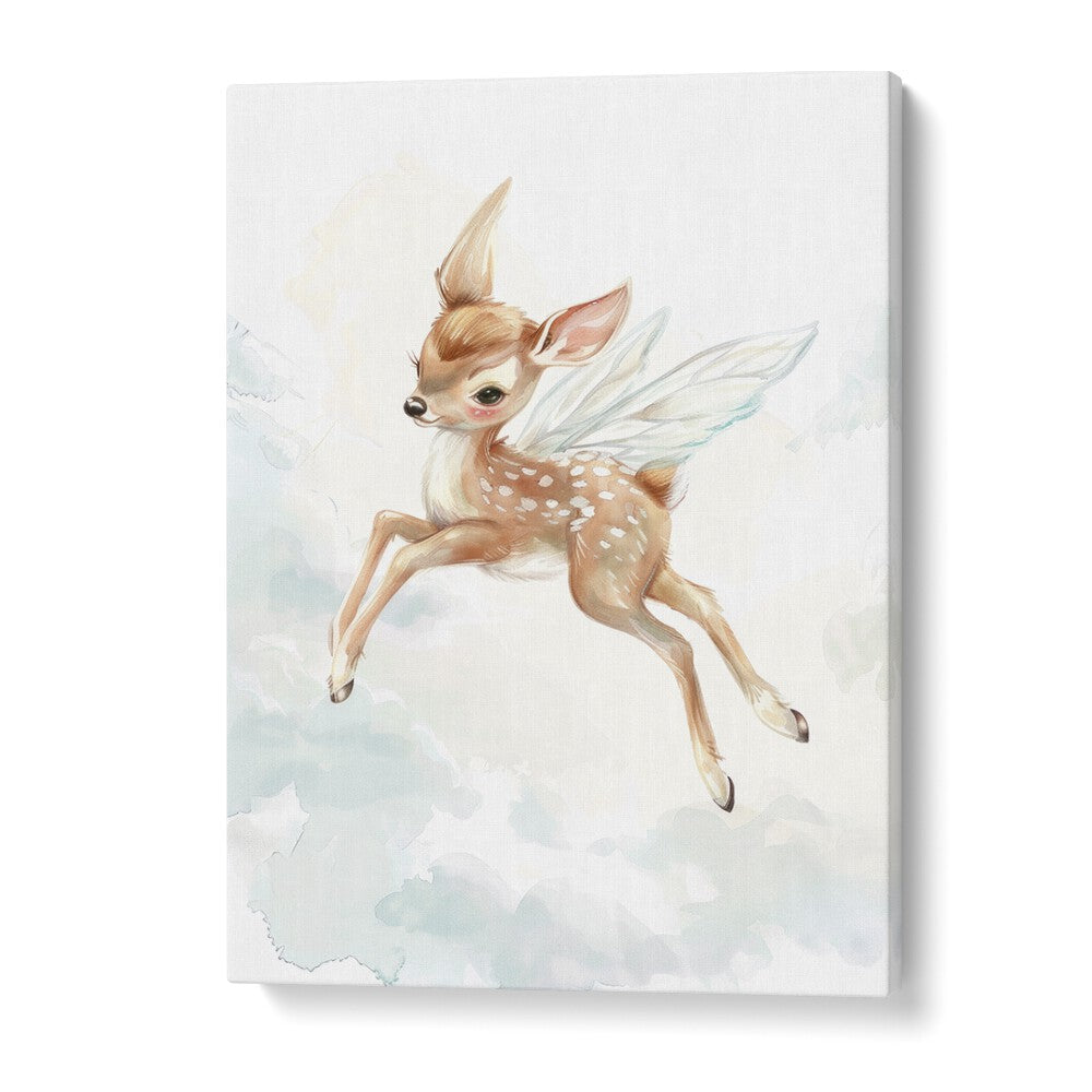 Fawn Fairy Frolic I Kids Art Artwork in Gallery Wrap
