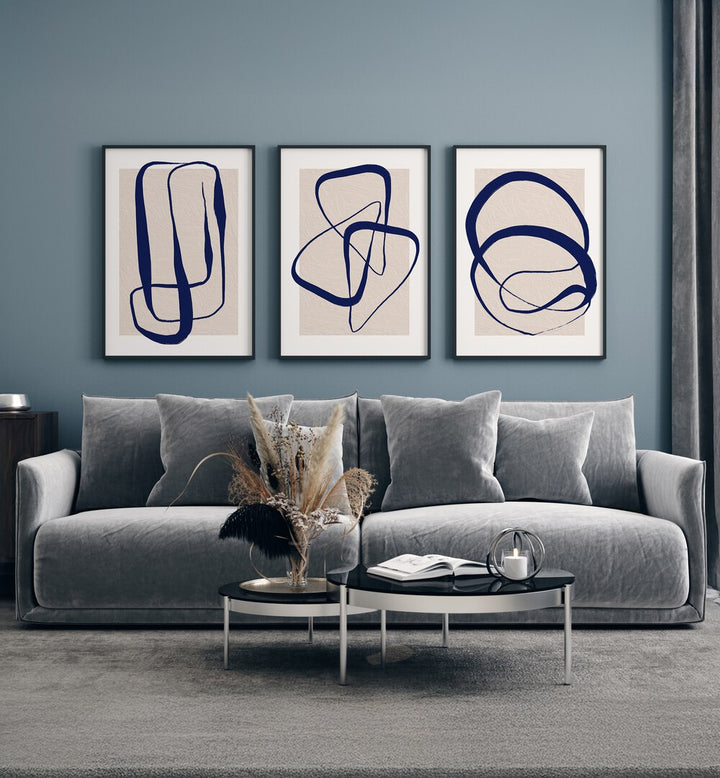 FEELING OF PATIENCE SET , SET OF 3 PAINTINGS
