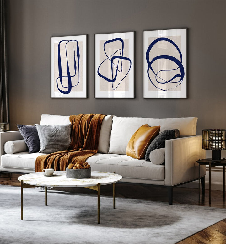 FEELING OF PATIENCE SET , SET OF 3 PAINTINGS