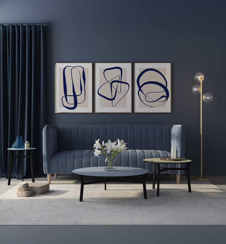 FEELING OF PATIENCE SET , SET OF 3 PAINTINGS