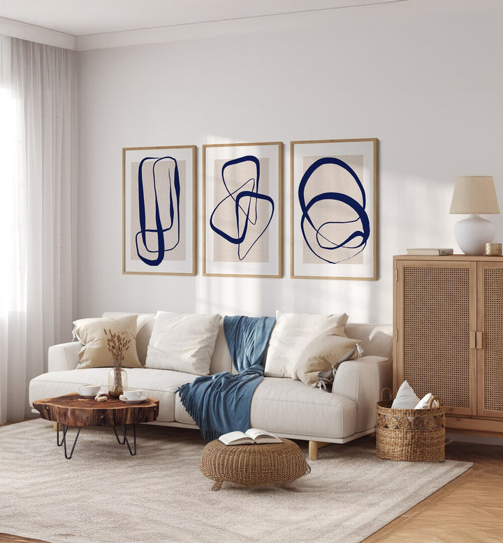 FEELING OF PATIENCE SET , SET OF 3 PAINTINGS