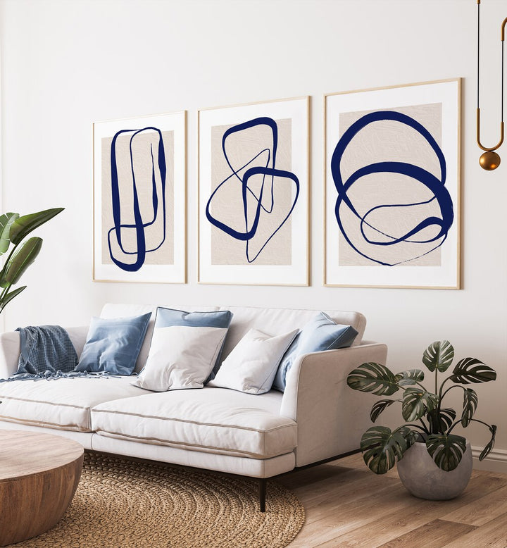 FEELING OF PATIENCE SET , SET OF 3 PAINTINGS
