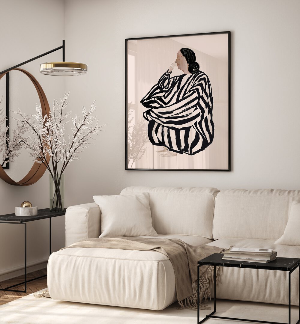 Elegant portrayal of the FEMALE FIGURE II, PORTRAITS, enhancing modern decor with artistic charm and craftsmanship.