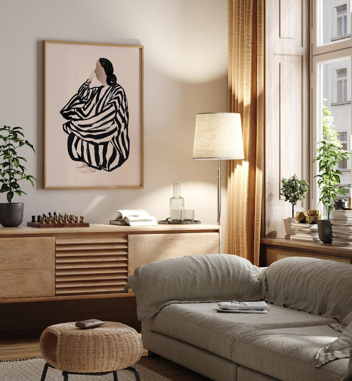 Elegant portrayal of the FEMALE FIGURE II, PORTRAITS enhancing modern decor with artistry and sophistication.