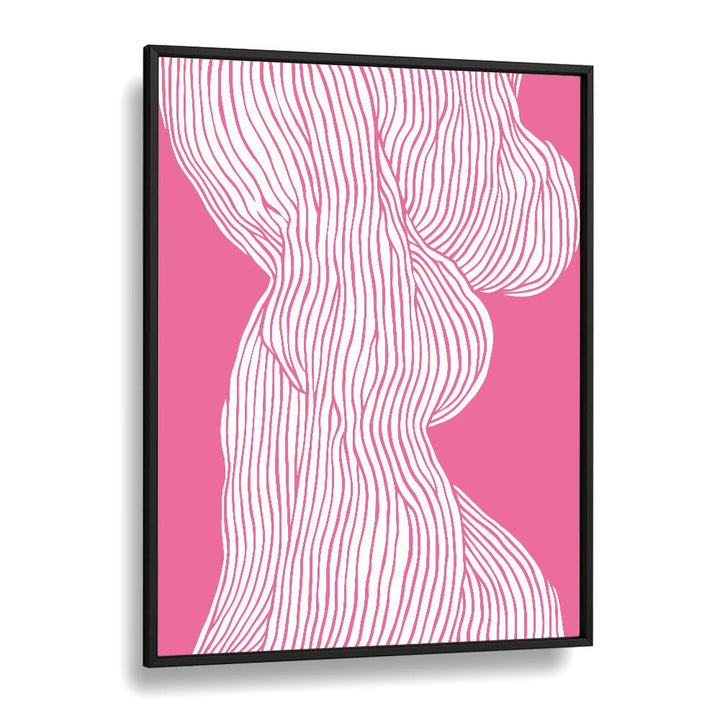 Fibers I (Pink) Fashion art Artwork in Black Plain Frame
