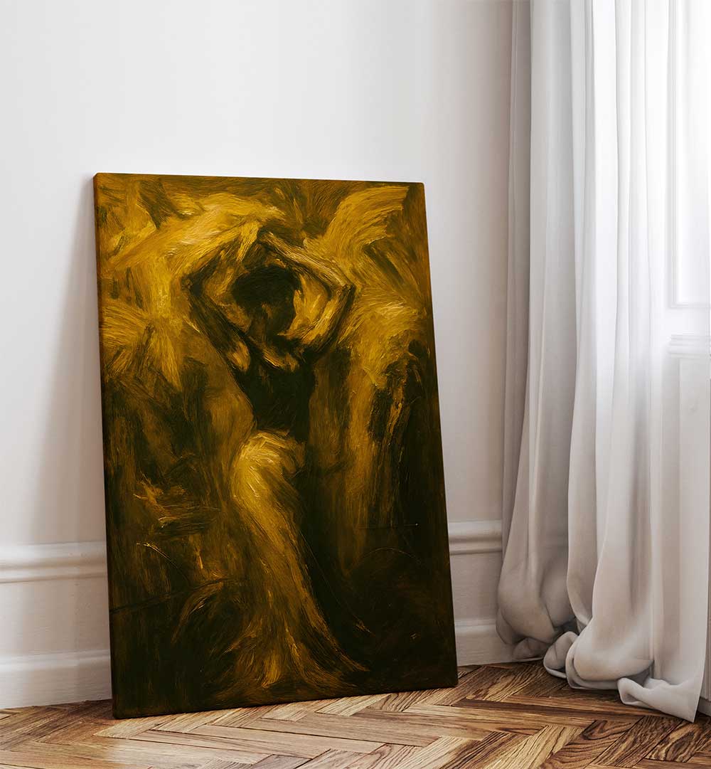 FIGURE IN THE INFERNO , EXPRESSIONISM PAINTINGS