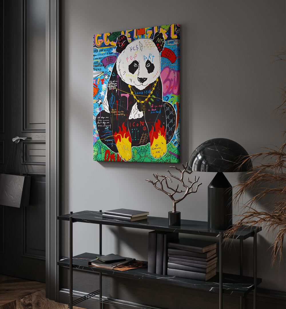 FIRE PANDA POP ART PAINTINGS, POP ART PRINTS