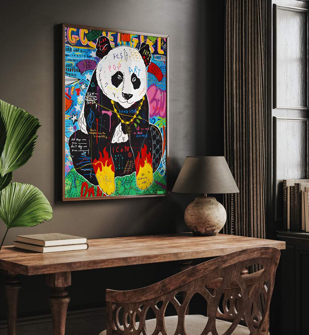 FIRE PANDA POP ART PAINTINGS, POP ART PRINTS