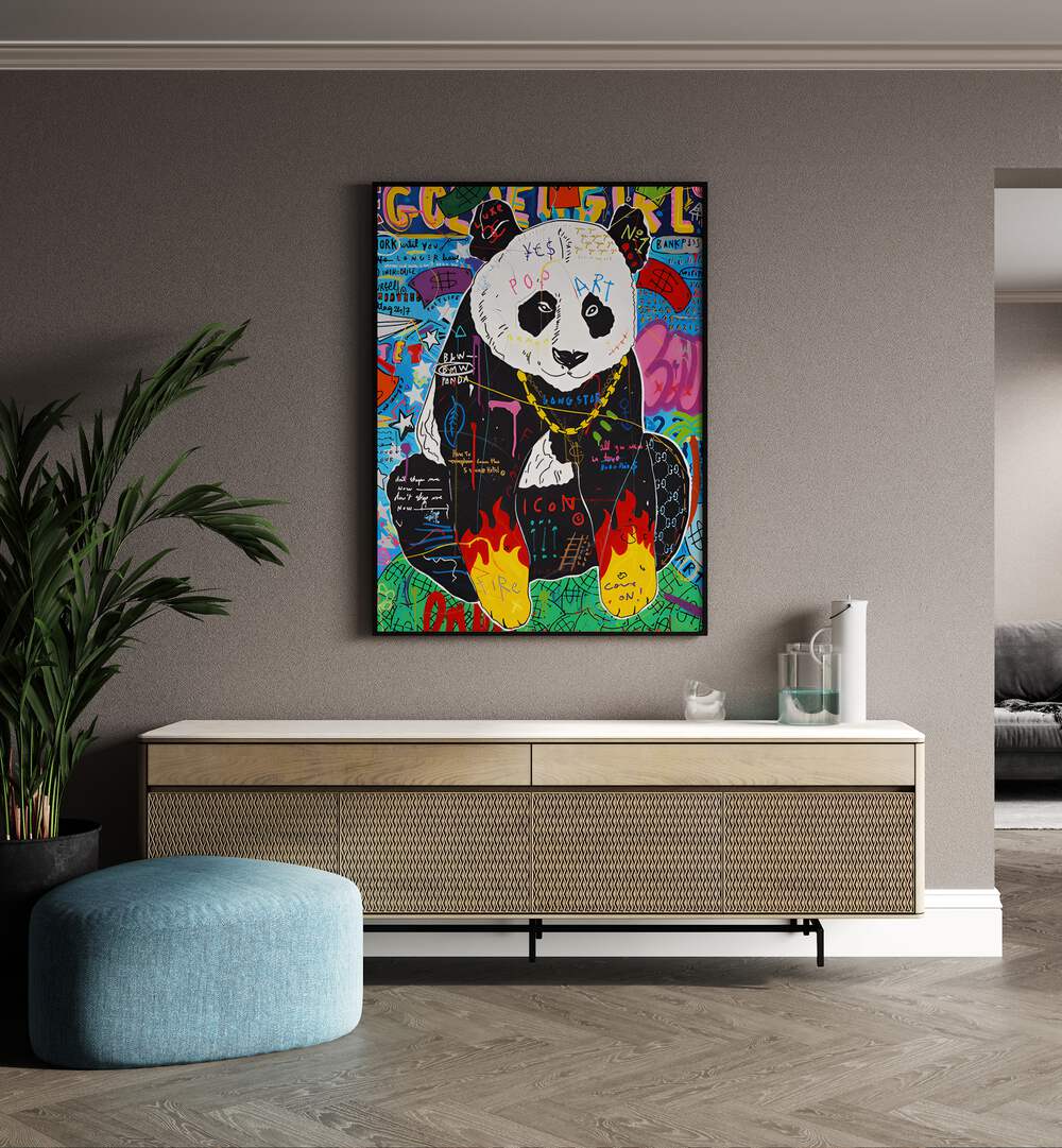 FIRE PANDA POP ART PAINTINGS, POP ART PRINTS