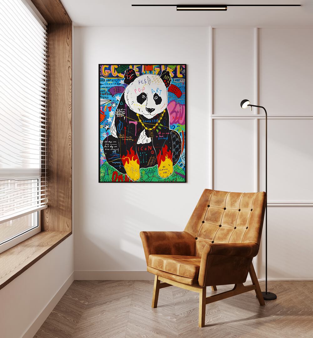 FIRE PANDA POP ART PAINTINGS, POP ART PRINTS