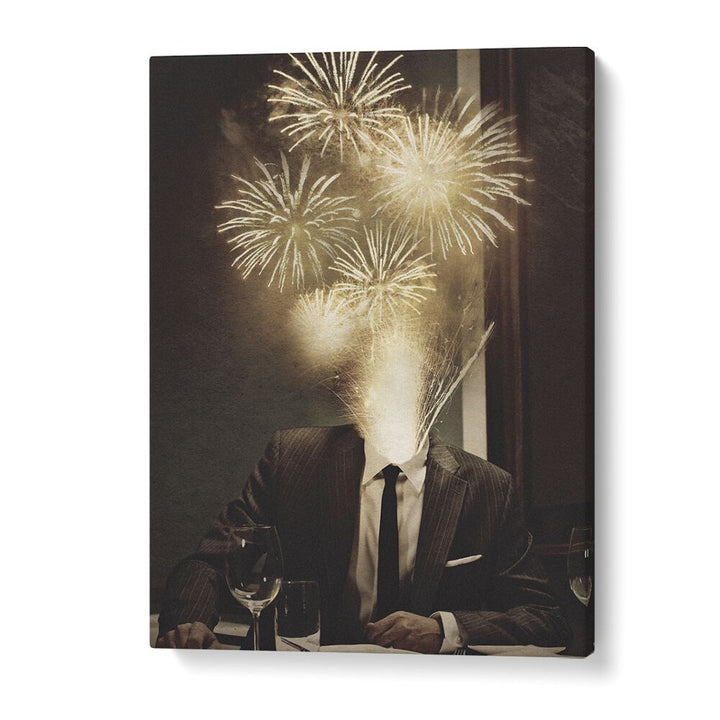 Fireworks Ahead Surreal Painting Artwork in Gallery Wrap