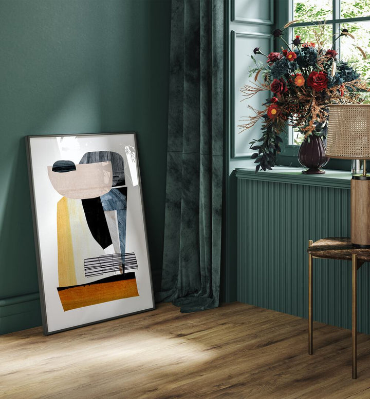 Stunning FLAIR, ABSTRACT PAINTINGS displayed in an elegant room, enhancing home decor with creativity and style.