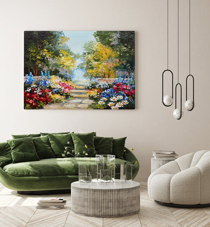 FLORA-INSPIRED GARDEN , VINTAGE EUROPEAN PAINTINGS