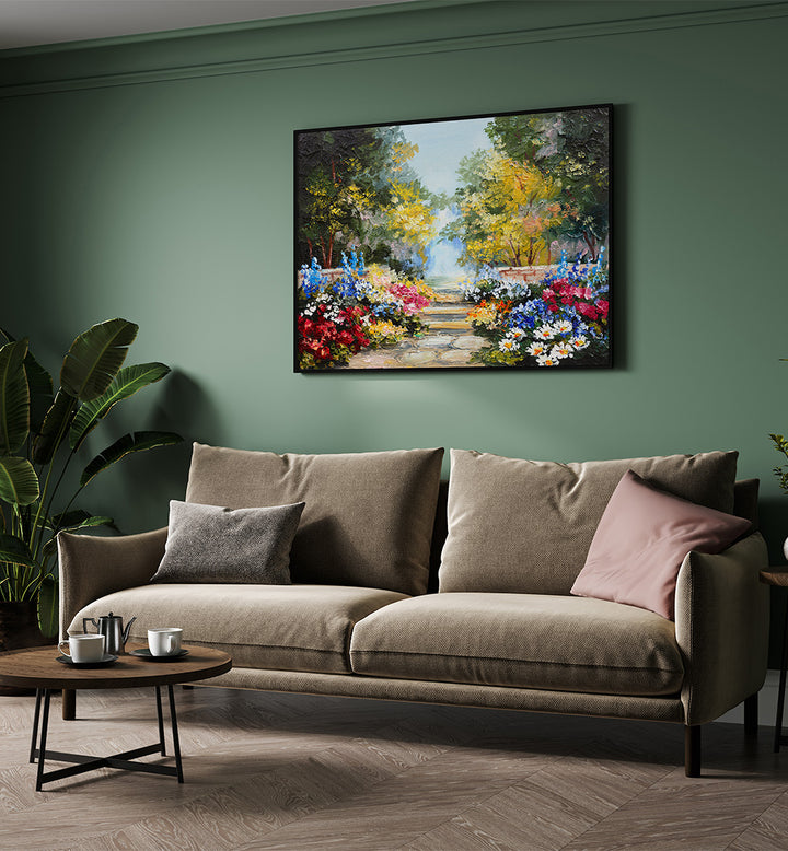 FLORA-INSPIRED GARDEN , VINTAGE EUROPEAN PAINTINGS