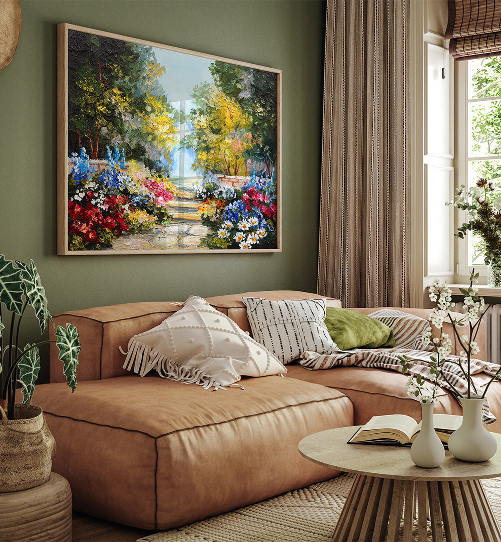 FLORA-INSPIRED GARDEN , VINTAGE EUROPEAN PAINTINGS