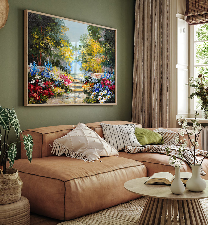 FLORA-INSPIRED GARDEN , VINTAGE EUROPEAN PAINTINGS