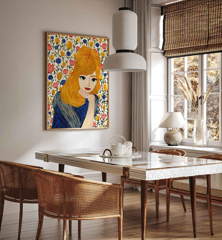 FLORAL BABY PORTRAIT I , PORTRAITS & FIGURATIVE ILLUSTRATIONS