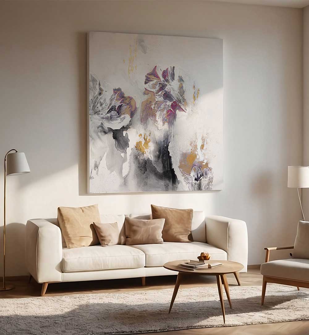 FLORAL PETALS ABSTRACT , ABSTRACT PAINTINGS