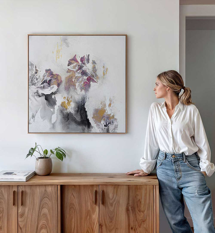 FLORAL PETALS ABSTRACT , ABSTRACT PAINTINGS