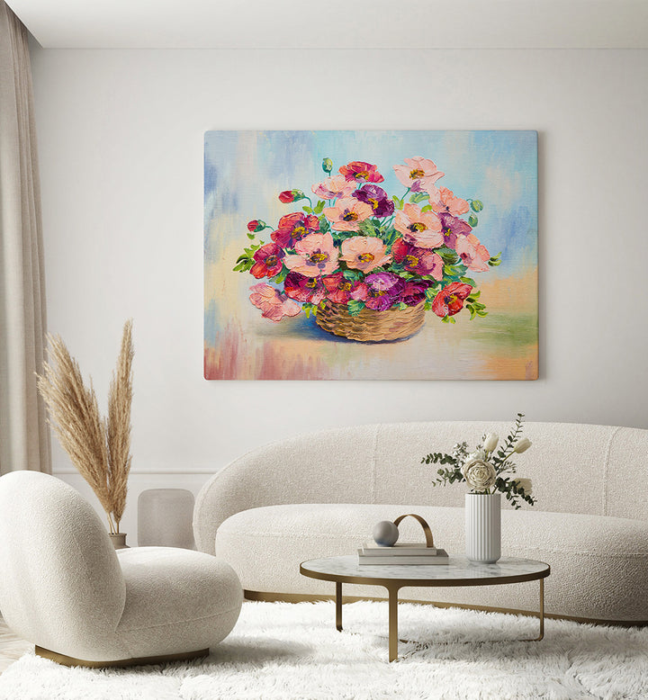 FLORAL DUETS , VINTAGE EUROPEAN PAINTINGS