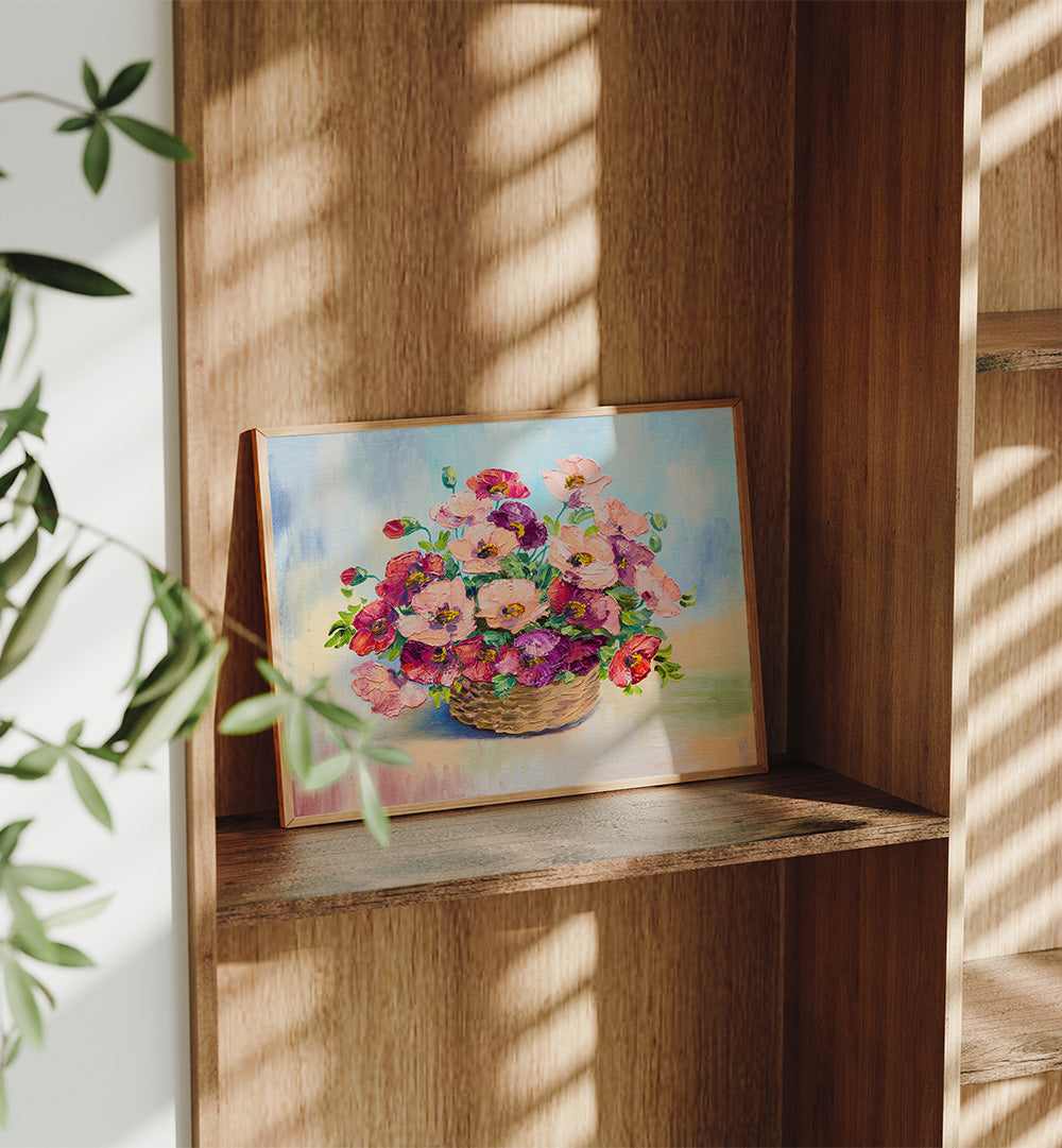 FLORAL DUETS , VINTAGE EUROPEAN PAINTINGS