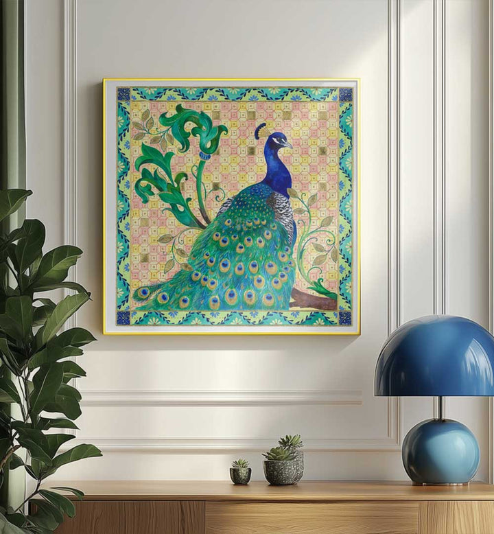 FLORENTINE PEACOCK , ANIMAL PAINTINGS