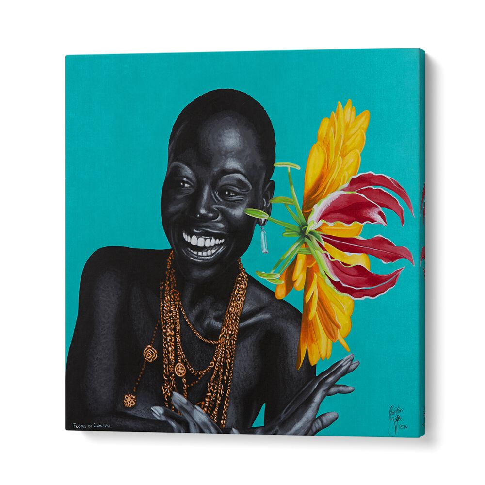 Flores Do Carnaval By Christian Beijer , African Art in Gallery Wrap
