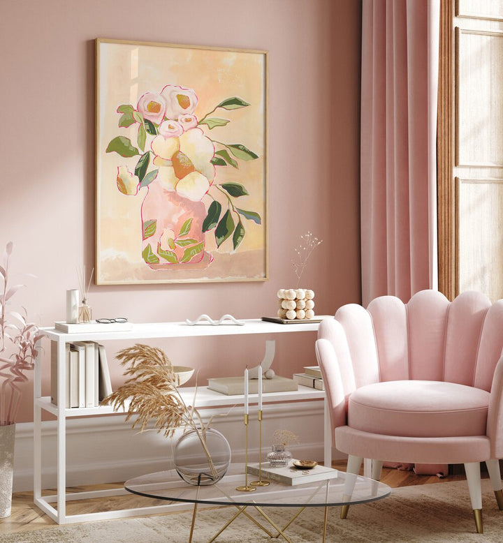 Stylish living room featuring the elegant FLOURISH VASE, perfect for enhancing any botanical decor.