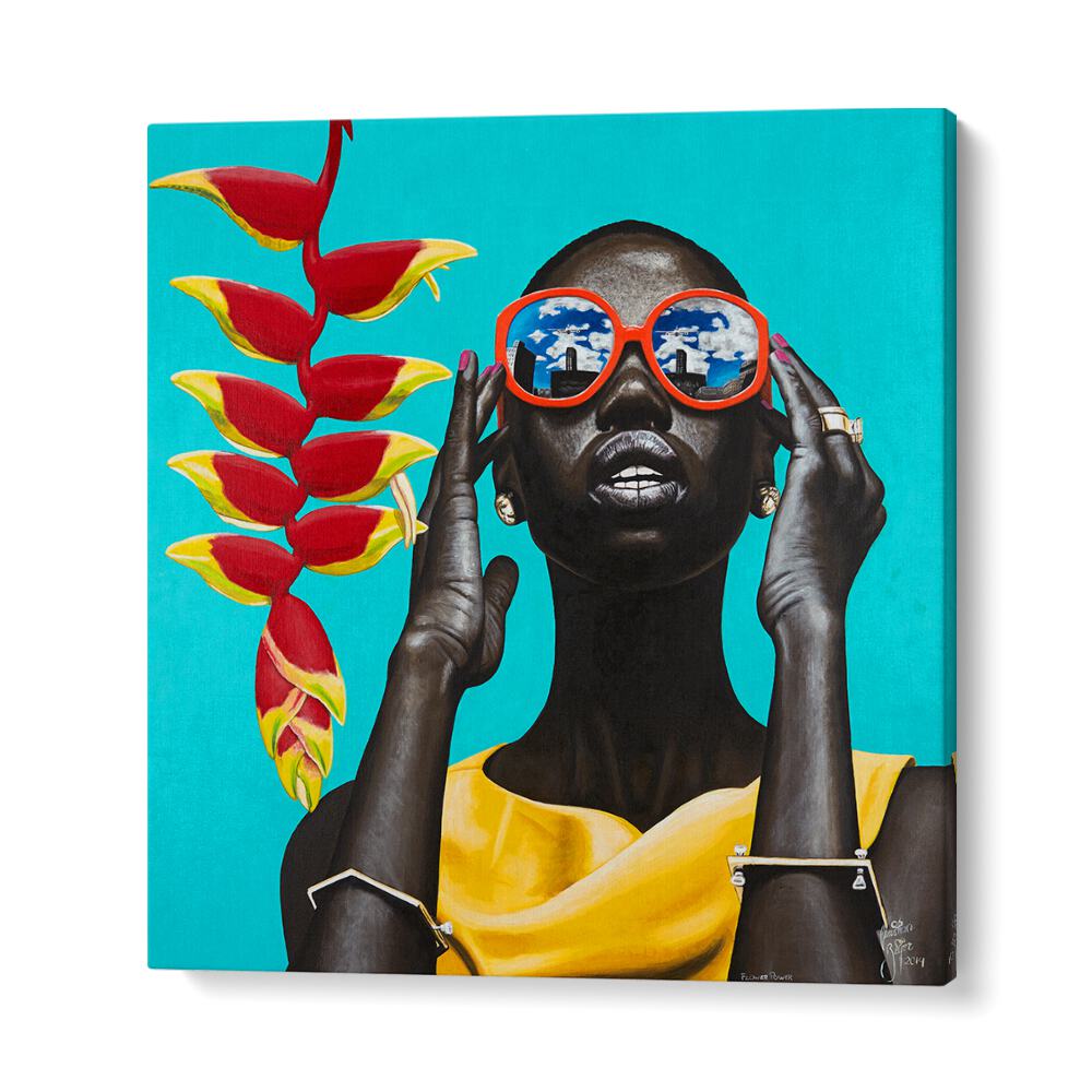 Flower Power By Christian Beijer African Art in Gallery Wrap