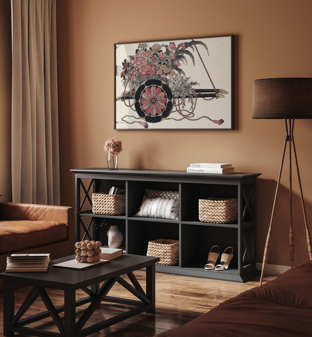 FLOWER CART , VINTAGE PAINTINGS
