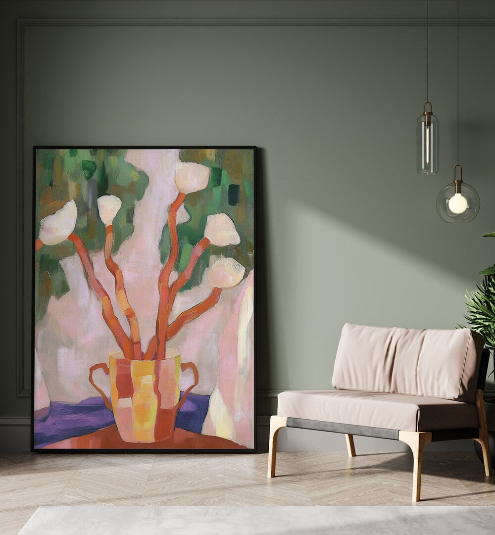Elegant FLOWER IN A VASE IV art piece, showcasing vibrant blooms, perfect for enhancing your home decor.
