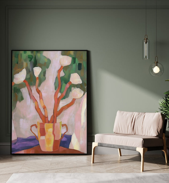 Elegant FLOWER IN A VASE IV art piece, showcasing vibrant blooms, perfect for enhancing your home decor.