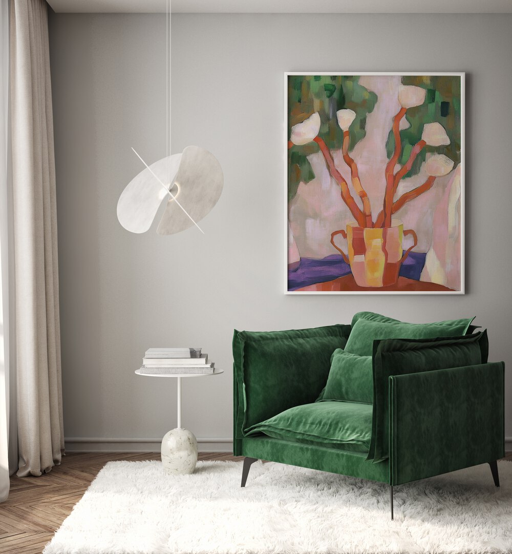 Bright and elegant FLOWER IN A VASE IV enhances any space with its vibrant floral arrangement and artistic design.
