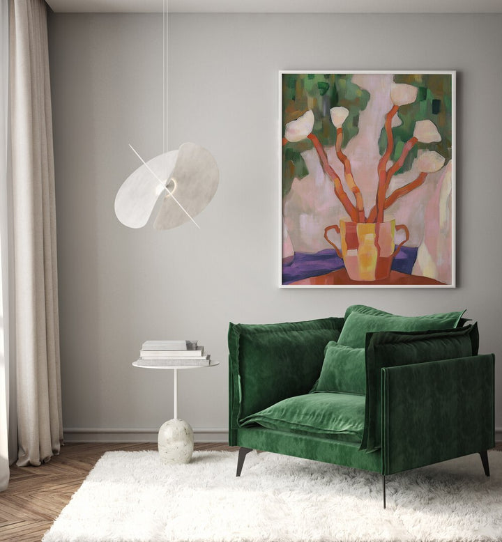 Bright and elegant FLOWER IN A VASE IV enhances any space with its vibrant floral arrangement and artistic design.