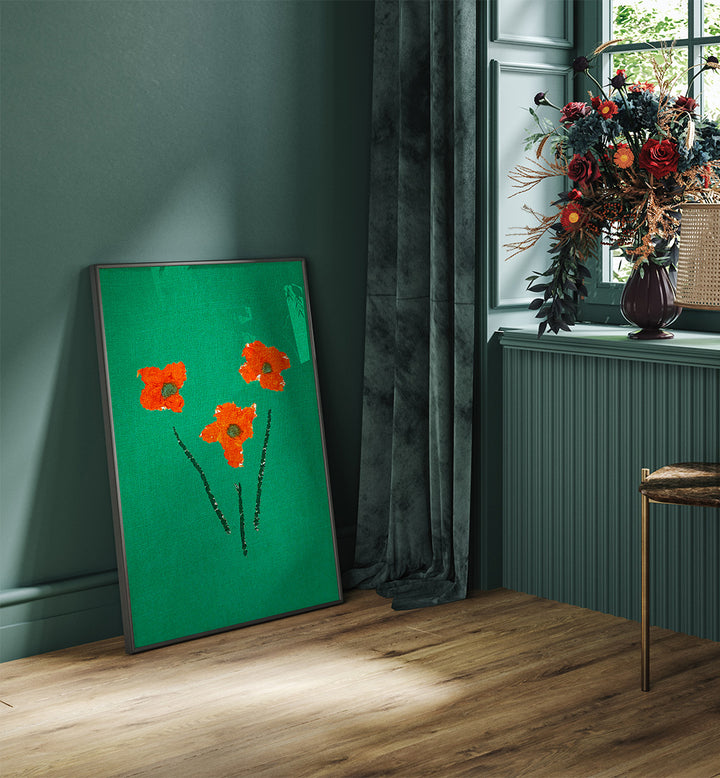 FLOWER MINIMALISTIC II , FLORAL FLOWER PAINTINGS