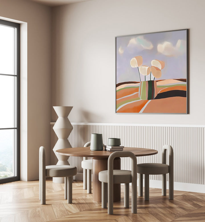 Stylish FLOWER POT ABSTRACT III enhances modern home decor with artistic flair and functionality, perfect for plants.