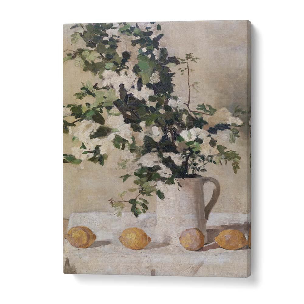 Flowers And Lemons Vintage Art Artwork in Gallery Wrap