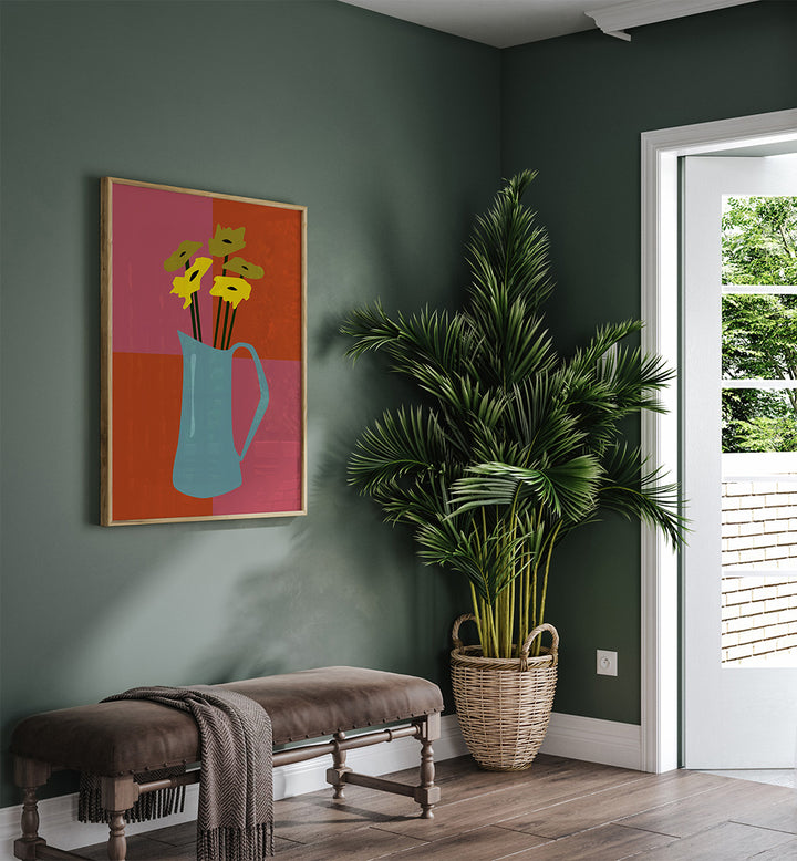 FLOWERS IN VASE , FLORAL FLOWER PAINTINGS