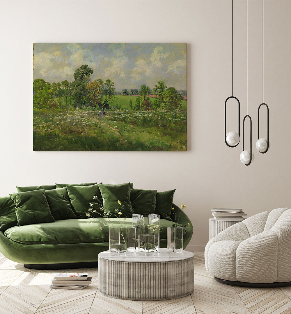 FLOWERY MEADOW ,VINTAGE LANDSCAPE
