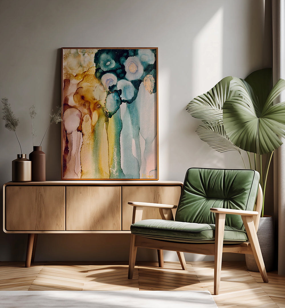 Vibrant FLOWING FROM GRACE, ABSTRACT PAINTINGS enhance your space with unique artistry and dynamic colors.