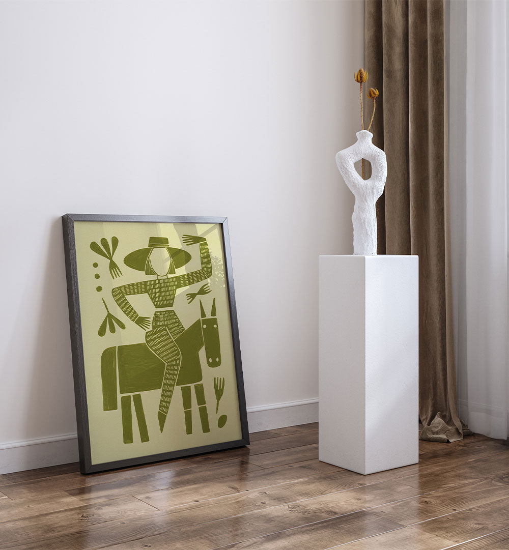 FOLK ART HORSE RIDER