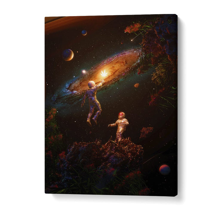 Follow The Light By Francis Minoza Astronaut & Nasa Paintings, Space Art Prints Artwork in Gallery Wrap
