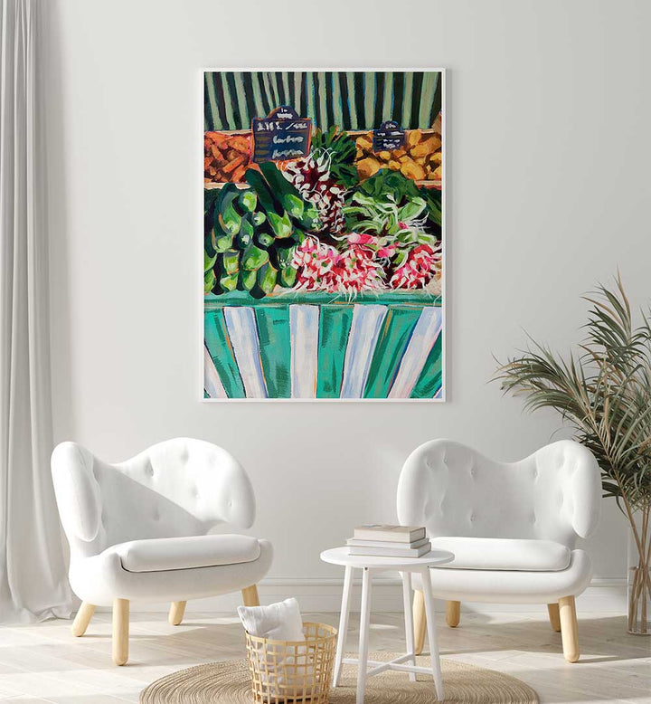 RAVISHING RADISHES , KITCHEN POSTERS – illustrated radish market poster adding fresh, playful farmhouse kitchen charm