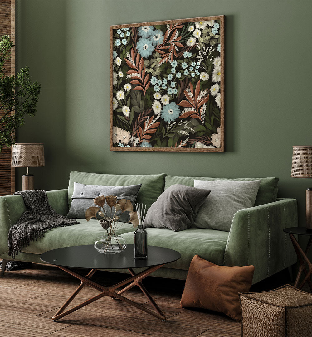 FOREST BOTANICALS , FLORAL FLOWER PAINTINGS