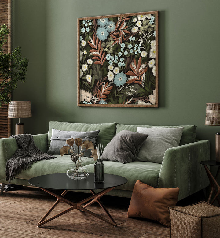 FOREST BOTANICALS , FLORAL FLOWER PAINTINGS