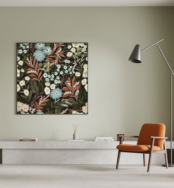 FOREST BOTANICALS , FLORAL FLOWER PAINTINGS