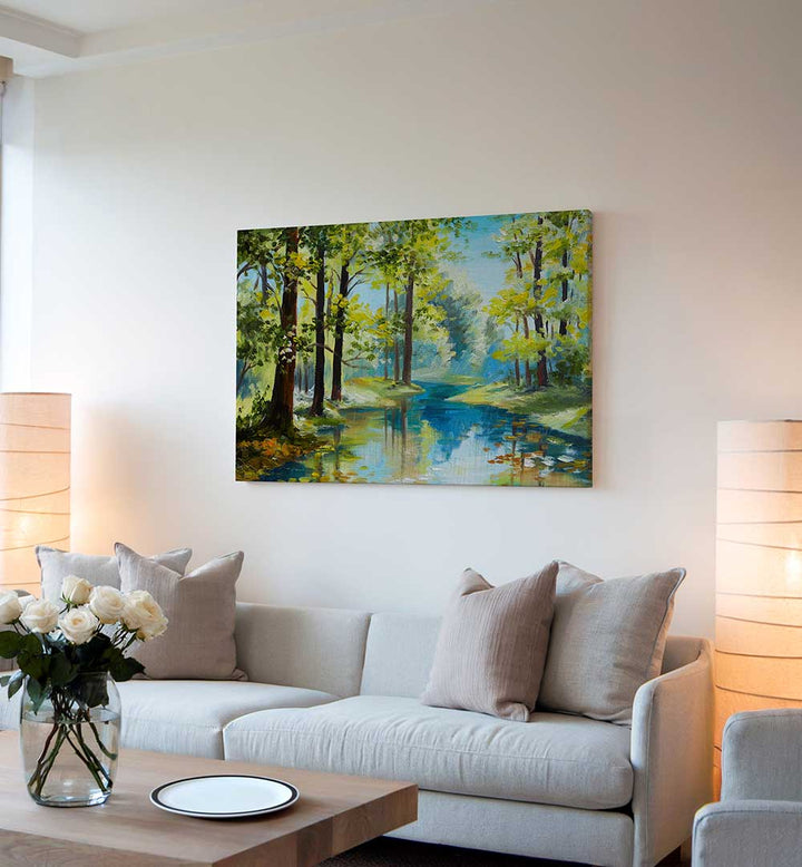 FOREST REFLECTIONS II, VINTAGE EUROPEAN PAINTINGS