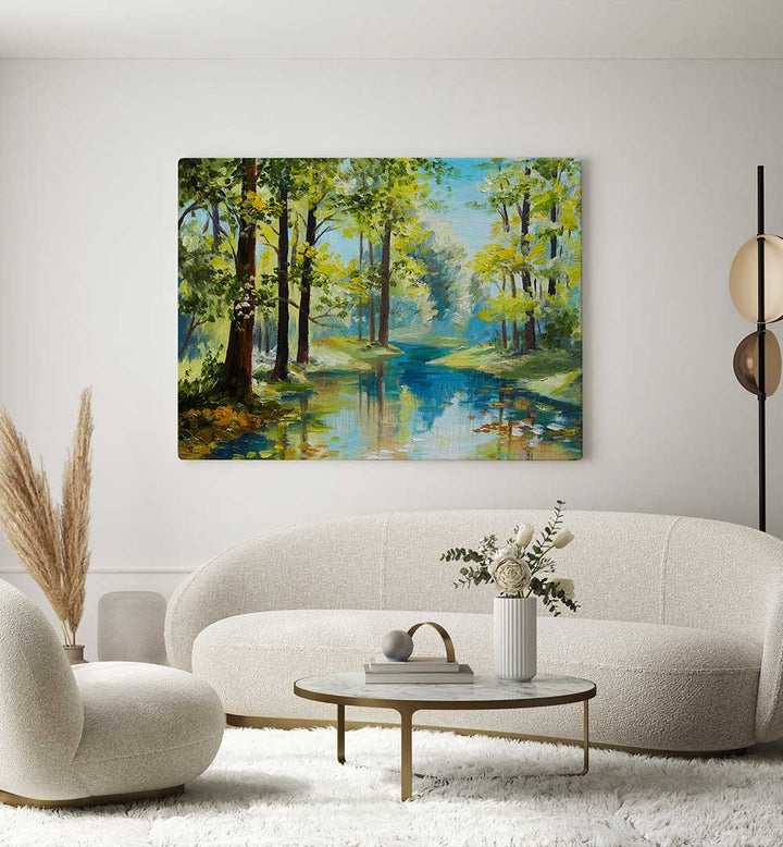 FOREST REFLECTIONS II, VINTAGE EUROPEAN PAINTINGS