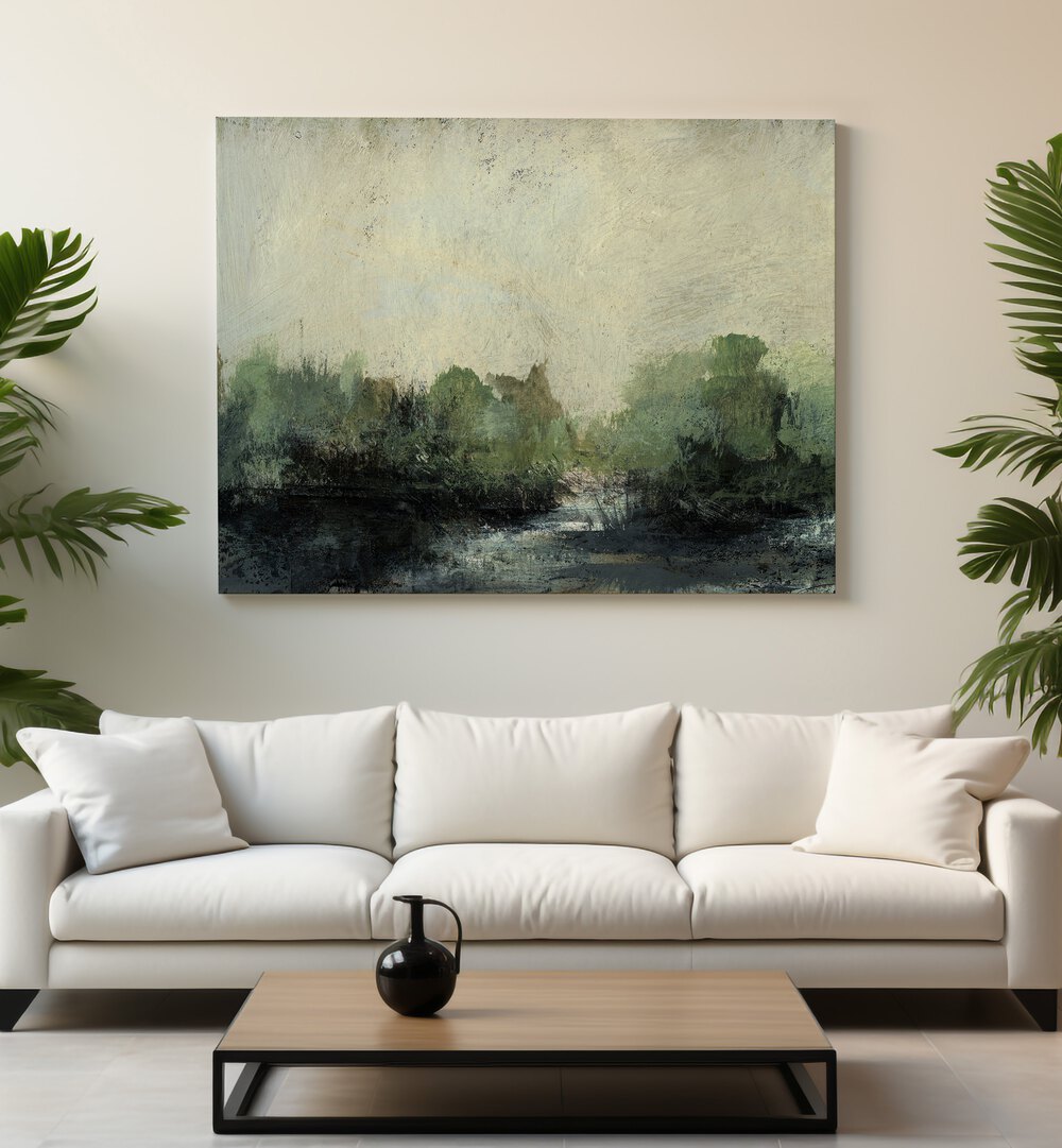 Transform your space with FOREST STREAM, ABSTRACT PAINTINGS, showcasing nature's beauty in vibrant colors.