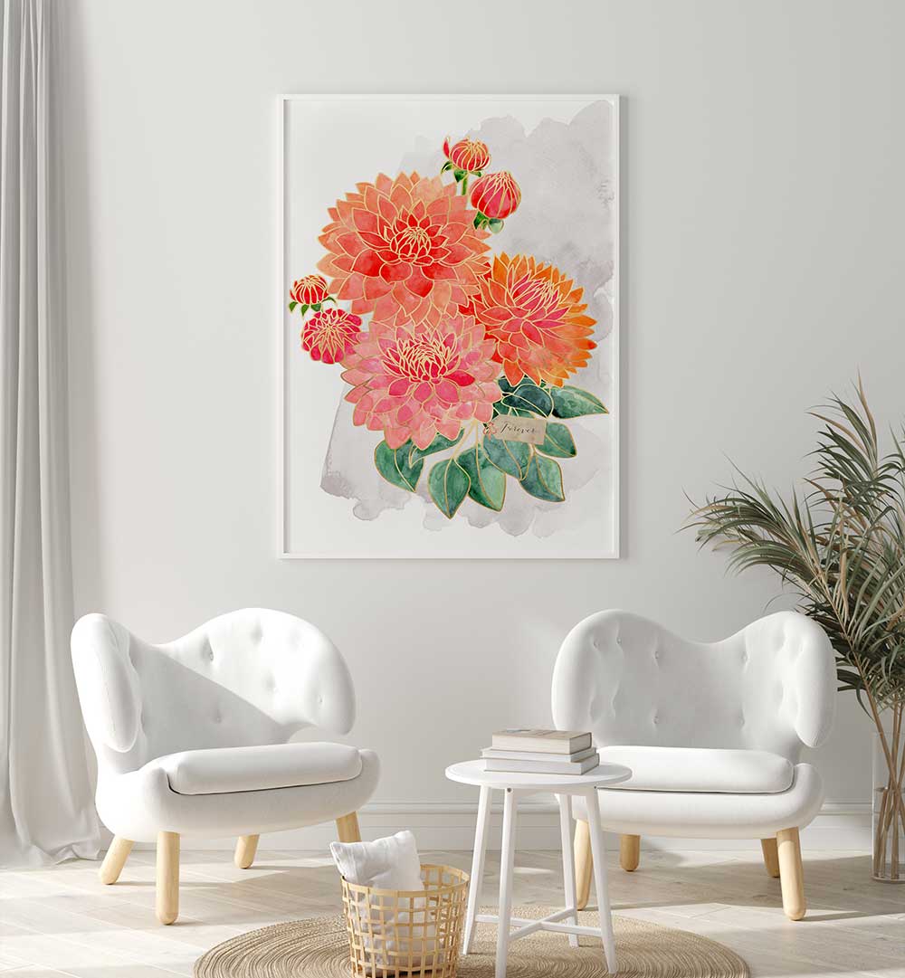 FOREVER PACEY BOUQUET , FLORAL FLOWER PAINTINGS
